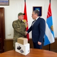 Дмитрий Денисов передал калужским бойцам дрон и спецтехнику