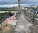 В Калуге обвалилась часть Гагаринского моста