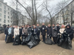 В Калуге на улицах Огарева и Чижевского прошел субботник
