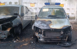 Сгоревшие машины Росгвардии в Калуге уже не восстановить